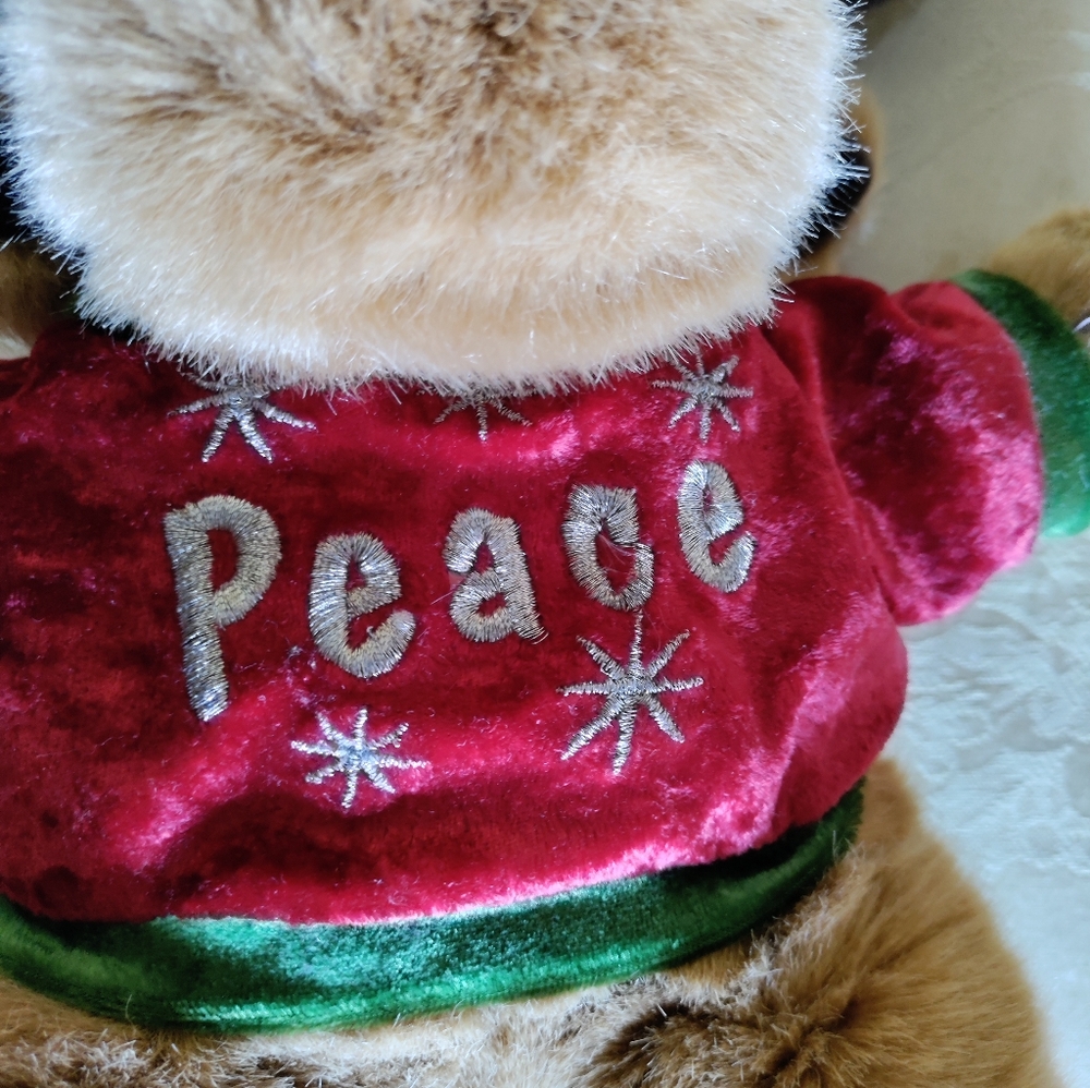 Dan Dee Collector's Holiday Moose Plush Peace